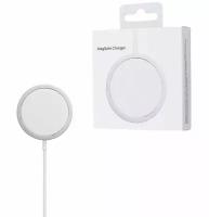 Беспроводное зарядное устройство/ MagSafe/ 15W/ Быстрая зарядка для iPhone/ White