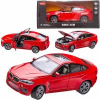 Машина металлическая 1:24 BMW X6M, цвет красный, двери и капот открываются