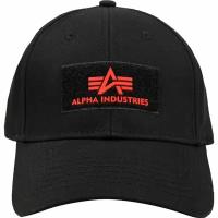 Бейсболка ALPHA INDUSTRIES, размер OneSize, черный, красный