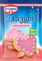 Глазурь сахарная DR.OETKER со вкусом клубники, 90г