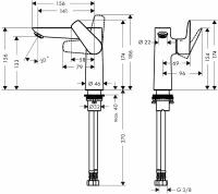 Смеситель Hansgrohe Talis E 71755000 для раковины