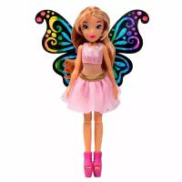 Кукла WinX Club "BTW Scratch Art Wings", Флора, шарнирная, с крыльями для скретчинга, 24 см