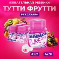 Mentos Жевательная резинка Pure Fresh Тутти-Фрутти 6 шт по 54 г