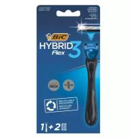 Бритва Bic 3 Flex Hybrid + 2 сменные кассеты