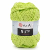 Пряжа для вязания YarnArt 'Fluffy' 150гр 70м (100% микрополиэстер) (717 нежно-зеленый), 3 мотка