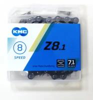 Цепь велосипедная KMC Z-8.1 (7 -8 скоростей) к-во звеньев 116, Gray/Gray (Z-51)