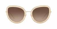 Женские солнцезащитные очки Dolce & Gabbana DG 2226 02/13, цвет: золотой, цвет линзы: коричневый, кошачий глаз, металл