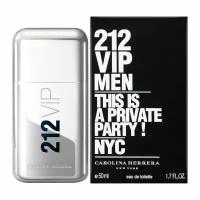 Туалетная вода мужская Carolina Herrera 212 Vip Men, 50 мл Каролина Херера вип мужские ароматы для мужчин