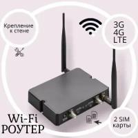 Роутер Wi-Fi 3G4G 2 сим карты Kroks Rt-Cse m6 со встроенным модемом LTE cat.6, до 300 Мбит/c F(female)