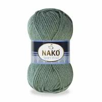 Пряжа Sport wool Nako, хаки - 1631, 25% шерсть, 75% премиум акрил, 5 мотков, 100 г., 120 м