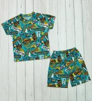 Пижама для мальчика Светлячок-С р-р. 104-110 Голубой