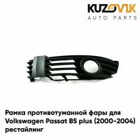 Рамка противотуманной фары левая Volkswagen Passat B5 plus (2000-2004) рестайлинг