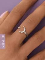 Кольцо женское MIESTILO серебряное кольцо 925 полумесяц луна