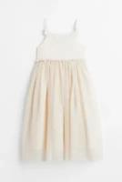 Платье H&M для девочек, цвет Белый; размер 140