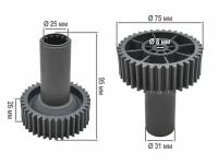 Шестерня для мясорубки Bosch, большая D75мм, 37 прямых зубьев