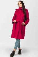 Женское пальто Марго, размер 56, цвет красный