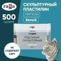 Пластилин ГАММА Студия мягкий белый 500 г (2.80.Е050.004.1) 1 цв