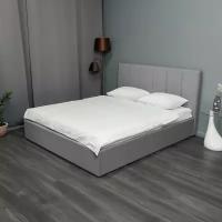 Двуспальная кровать 160х200 с подъемным механизмом и ортопедическим основанием Ника-2/серый