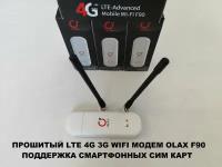 Универсальный прошитый WIFI модем USB 4G 3G LTE OLAX F90 WIFI роутер с антенной любая сим безлимит