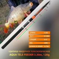 Удилище фидерное телескопическое AQUA TELE FEEDER 3.30m, 120g