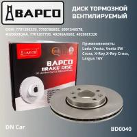 Диск тормозной передний "BAPCO" Лада Веста, Ларгус 16 V