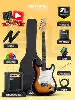 Электрогитара Stratocaster Rocket с комплектом PREMIUM, санберст