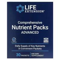 Life Extension Comprehensive Nutrient Packs Advanced 4 в 1 Витамины Q10 Омега K2 Куркума 30 Packets