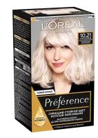 L'Oreal Paris Стойкая краска для волос Préférence, оттенок 10.21 Стокгольм Светло-светло русый, 174 мл