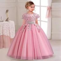 Нарядное платье для девочки, размер 120, розовый