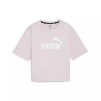 Футболка PUMA Essentials Logo Cropped Women's Tee, размер M, фиолетовый