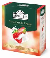 Чай черный Ahmad tea Strawberry cream в пакетиках, 100 пак