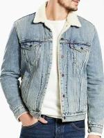 Джинсовая куртка Levi's Type III Sherpa Trucker, размер L, синий