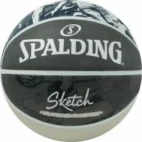 Мяч баскетбольный SPALDING Sketch Jump р.7, серый