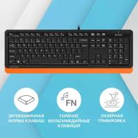 Клавиатура A4Tech Fstyler FK10 черный/оранжевый (fk10 orange)