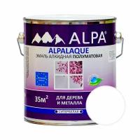 Эмаль ALPA Альпалак Белый полуматовый 2,5 л