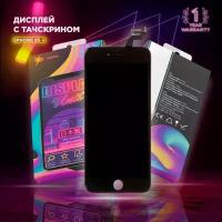 Дисплей для iPhone 6S plus, в сборе с тачскрином, черный, прокладка-абсорбер; ZeepDeep PREMIUM