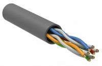 IEK ITK Кабель связи витая пара U/UTP, кат.5E 4х2х24AWG solid, PVC, 305м, серый LC1-C5E04-111