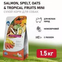 Сухой корм Farmina N&D TROPICAL DOG, SALMON ADULT MINI, низкозерновой корм для взрослых собак мелких пород, Лосось и Тропические фрукты, 1,5 кг