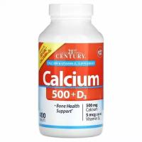 Таблетки 21st Century, Calcium + D3, Кальций и витамин D3, 400 шт