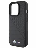 BMW для iPhone 15 Pro Max чехол M-Collection PU BI-textured Hard Black, шт