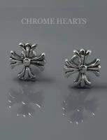 Серьги пусеты "Кресты" в стиле Chrome Hearts, винтаж