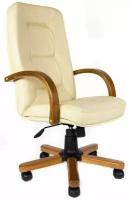 Компьютерное кресло Пилот EX офисное, обивка: натуральная кожа, цвет: бежевый