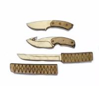 Набор 3 деревянных ножа Танто / ножи из игр / набор деревянного оружия / Нож Танто /