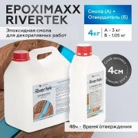 Эпоксидная смола для заливки, столешниц и творчества Epoximaxx RIVERTEK, 4 кг