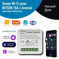 Умное реле с Алисой Яндекс NETGIM Tuya WiFi 16А – умный дом голосовое управление