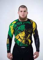 Рашгард тренировочный Brazilian Jiu-Jitsu - I Am Fighter - Зеленый - 52-XL