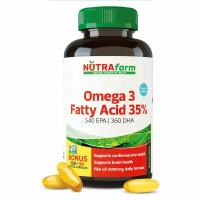 Омега 3 1000мг 180 капсул NUTRAFARM рыбий жир Omega 3, витамины для иммунитета, сердца и сосудов