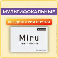Контактные линзы Menicon Miru 1month Multifocal, 6 шт