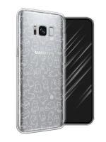 Силиконовый чехол на Samsung Galaxy S8 / Самсунг Галакси S8 "Шкодливые котики", прозрачный