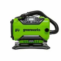 Компрессор автомобильный аккумуляторный Greenworks Арт. 3400807, 24V / 12V (от сети автомобиля), без АКБ и ЗУ. отличный подарок мужчине!